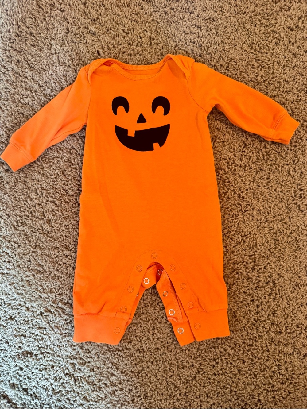 Carter's Orange Pumpkin Face Baby One-Piece